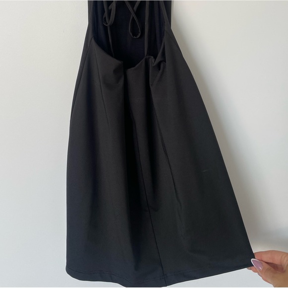 XS Black Backless Chris Cross Cocktail Dress - Picture 5 of 5